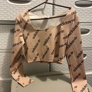 Adidas crop top long sleeve